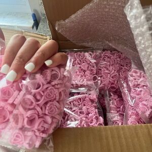 Pink Plastic Ring Set of 100 rings